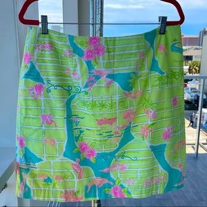 White Label! Lilly Pulitzer lined skirt in Via Lilly - 12